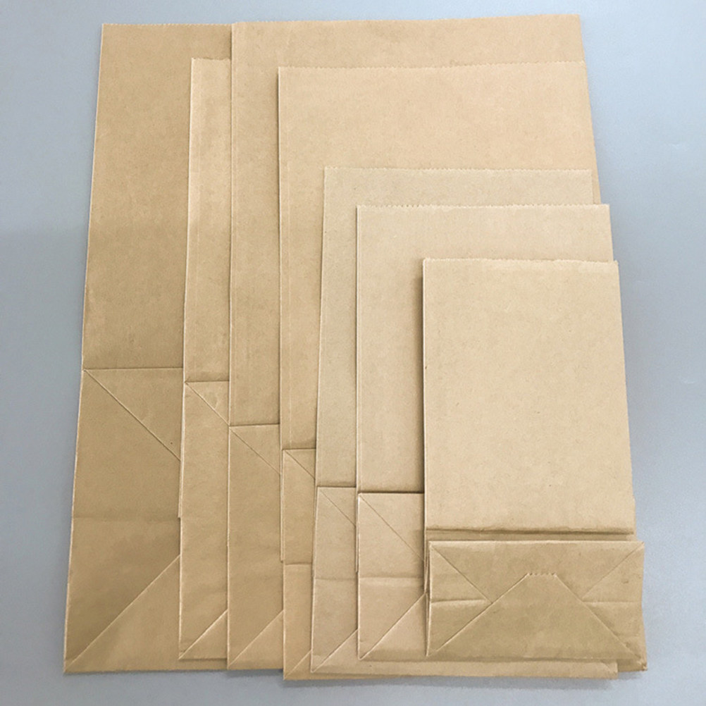 Food Snacks Packaging - 100 Stück Kraftpapier-Lebensmittelbeutel mit offener Oberseite