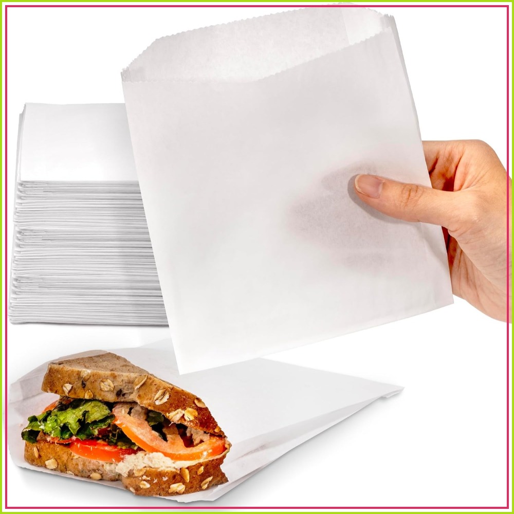 Food Packed Snacks - 200er Pack Fettdichte Sandwich-Beutel 7x6 Zoll