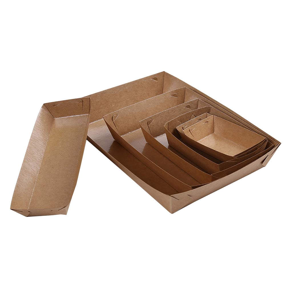Food Packed Snacks - 30 Stück auslaufsichere, einwegfähige, bootförmige Verpackungsboxen
