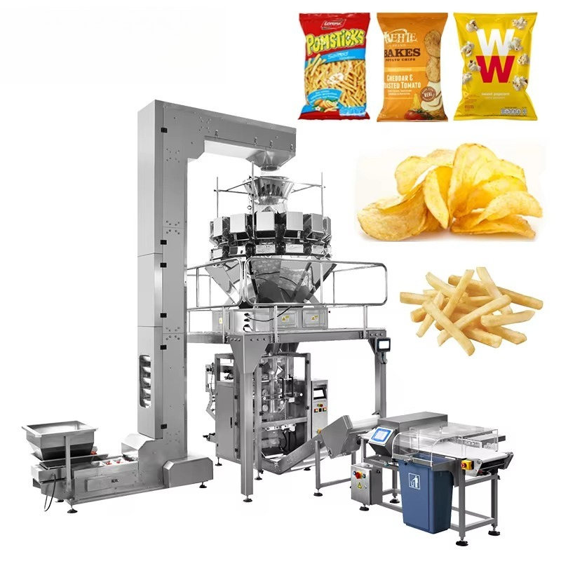 Food Packed Snacks - Vertikale Verpackungsmaschine mit 14-Kopf-Waage für Trockenfrüchte,